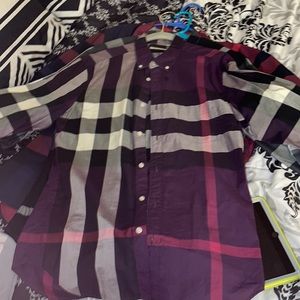 Purple Burberry  Dress Shirt size L
